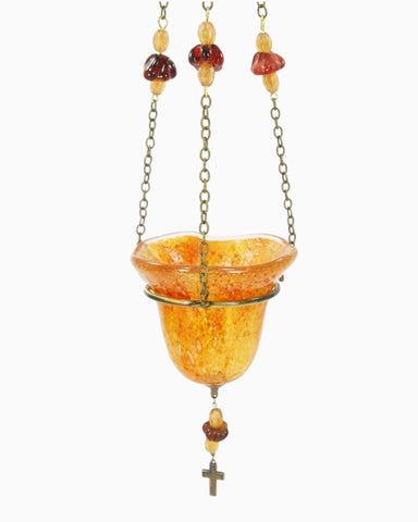 Hanging Blown Glass Vigil Lamp