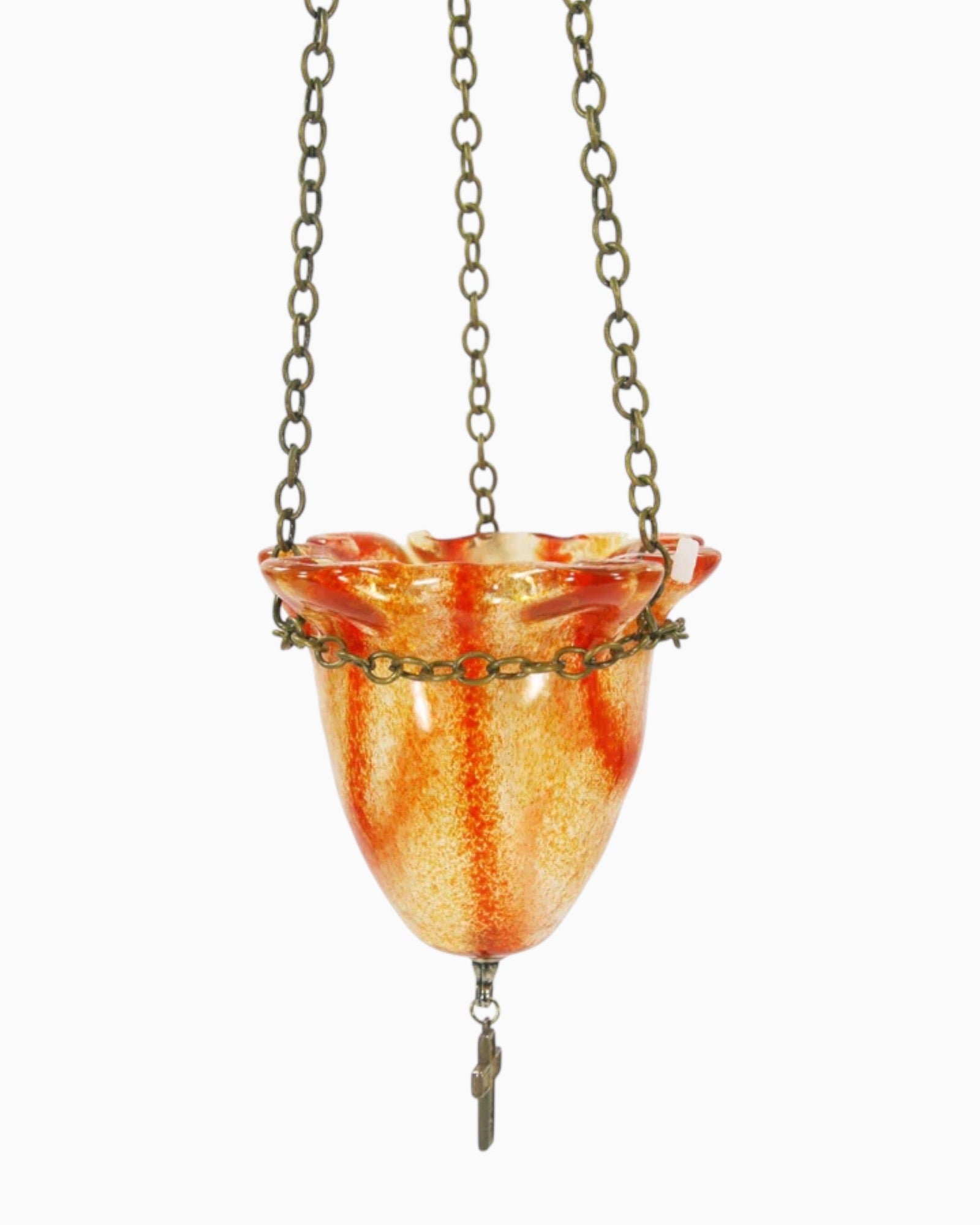 Hanging Blown Glass Vigil Lamp