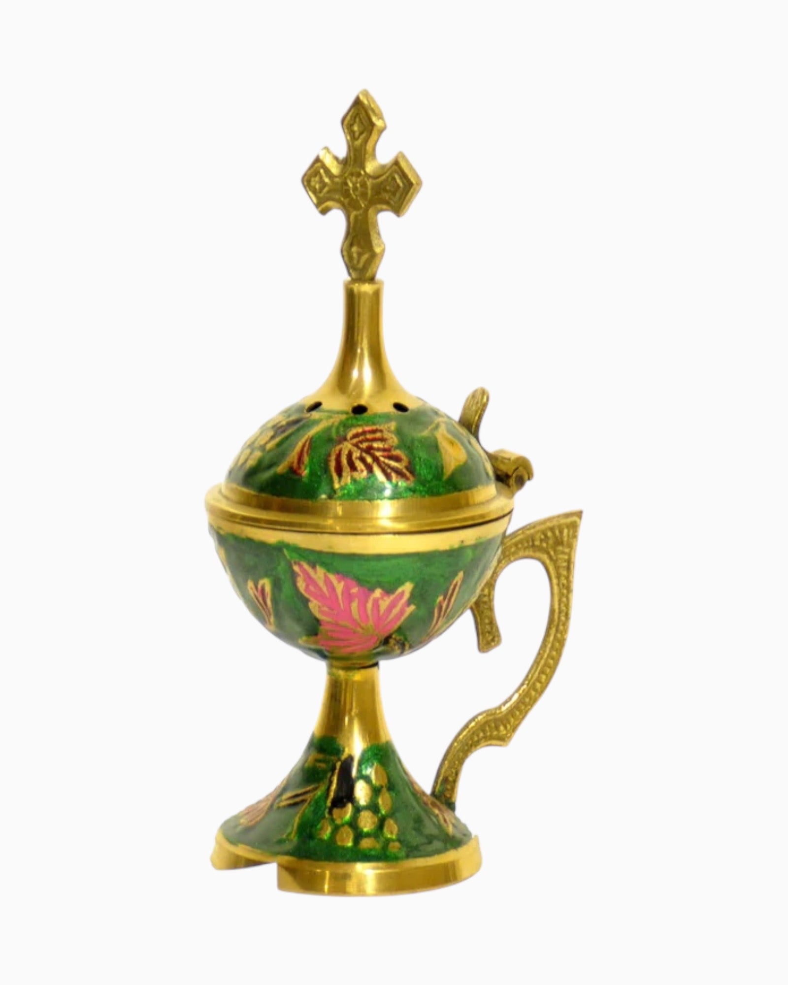 Bronze Home Censer with Enamel